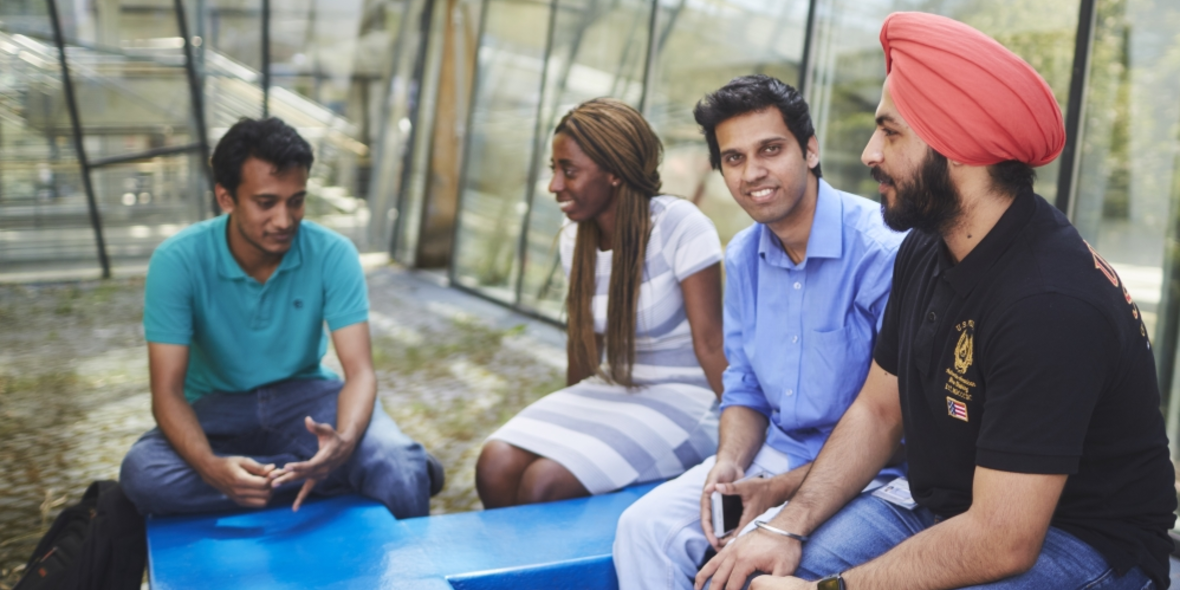 Internationale Studierende am Campus der THI