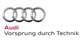 Quelle: AUDI AG Abbildung der vier Audi Ringe mit dem Schriftzug Audi Vorsprung durch Technik